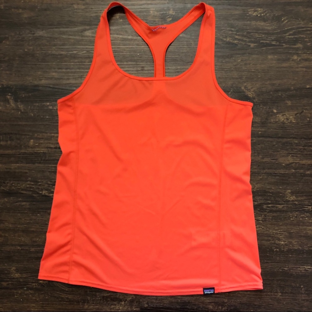 Patagonia coral running tank top